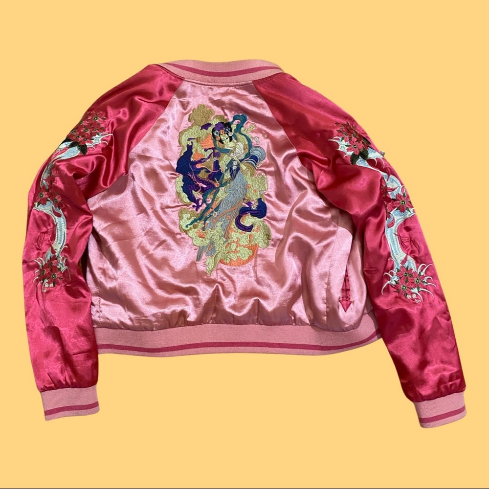 Reversible Valentines Satin Bomber